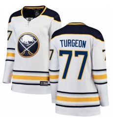 Women's Buffalo Sabres #77 Pierre Turgeon Fanatics Branded White Away Breakaway NHL Jersey