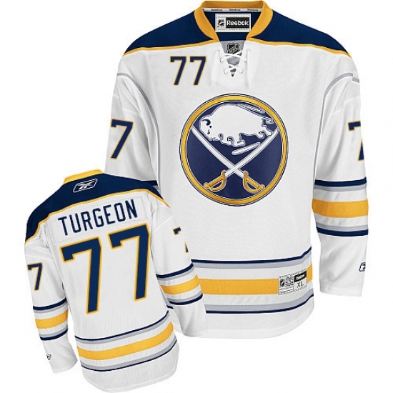 Women's Reebok Buffalo Sabres #77 Pierre Turgeon Authentic White Away NHL Jersey Women's Reebok Buffalo Sabres #77 Pierre Turgeon Authentic White Away NHL Jersey