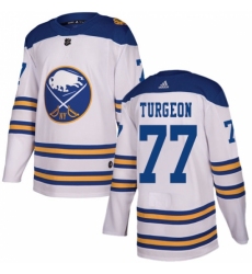 Youth Adidas Buffalo Sabres #77 Pierre Turgeon Authentic White 2018 Winter Classic NHL Jersey