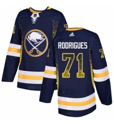 Men's Adidas Buffalo Sabres #71 Evan Rodrigues Authentic Navy Blue Drift Fashion NHL Jersey