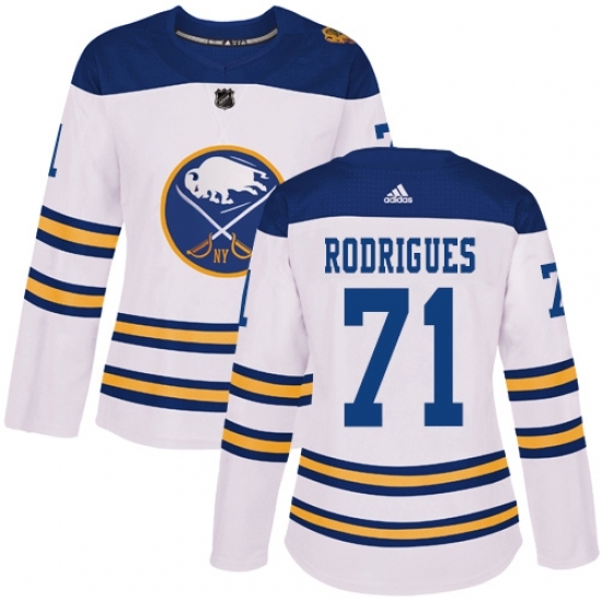 Women's Adidas Buffalo Sabres #71 Evan Rodrigues Authentic White 2018 Winter Classic NHL Jersey Women's Adidas Buffalo Sabres #71 Evan Rodrigues Authentic White 2018 Winter Classic NHL Jersey