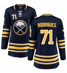Women's Buffalo Sabres #71 Evan Rodrigues Fanatics Branded Navy Blue Home Breakaway NHL Jersey Women's Buffalo Sabres #71 Evan Rodrigues Fanatics Branded Navy Blue Home Breakaway NHL Jersey