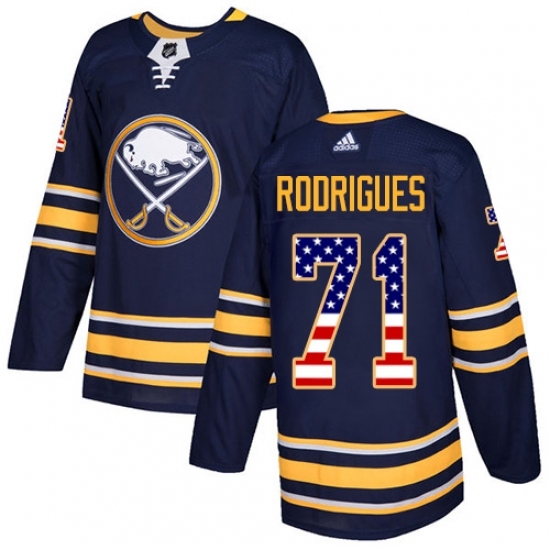Youth Adidas Buffalo Sabres #71 Evan Rodrigues Authentic Navy Blue USA Flag Fashion NHL Jersey Youth Adidas Buffalo Sabres #71 Evan Rodrigues Authentic Navy Blue USA Flag Fashion NHL Jersey