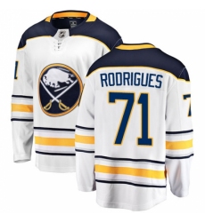 Youth Buffalo Sabres #71 Evan Rodrigues Fanatics Branded White Away Breakaway NHL Jersey