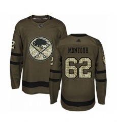 Men's Buffalo Sabres #62 Brandon Montour Authentic Green Salute to Service Hockey Jersey
