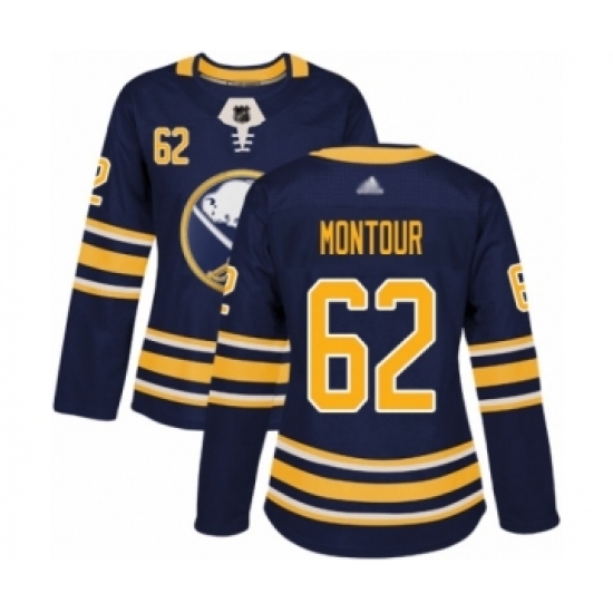 Women's Buffalo Sabres #62 Brandon Montour Authentic Navy Blue Home Hockey Jersey Women's Buffalo Sabres #62 Brandon Montour Authentic Navy Blue Home Hockey Jersey