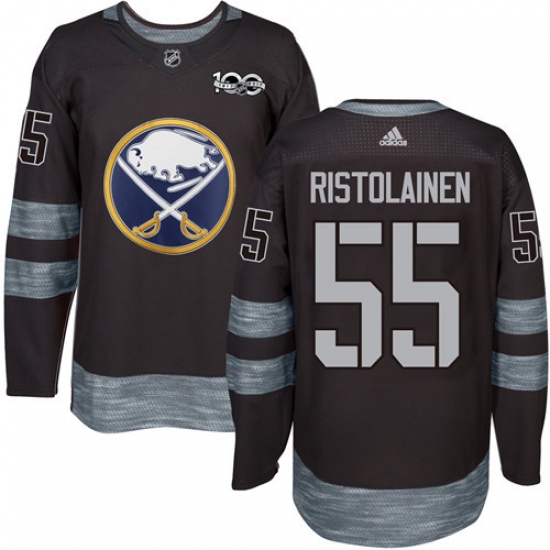 Men's Adidas Buffalo Sabres #55 Rasmus Ristolainen Authentic Black 1917-2017 100th Anniversary NHL Jersey Men's Adidas Buffalo Sabres #55 Rasmus Ristolainen Authentic Black 1917-2017 100th Anniversary NHL Jersey