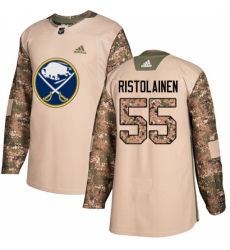 Men's Adidas Buffalo Sabres #55 Rasmus Ristolainen Authentic Camo Veterans Day Practice NHL Jersey