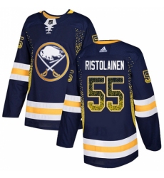 Men's Adidas Buffalo Sabres #55 Rasmus Ristolainen Authentic Navy Blue Drift Fashion NHL Jersey
