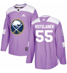 Men's Adidas Buffalo Sabres #55 Rasmus Ristolainen Authentic Purple Fights Cancer Practice NHL Jersey Men's Adidas Buffalo Sabres #55 Rasmus Ristolainen Authentic Purple Fights Cancer Practice NHL Jersey