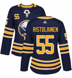 Women's Adidas Buffalo Sabres #55 Rasmus Ristolainen Authentic Navy Blue Home NHL Jersey
