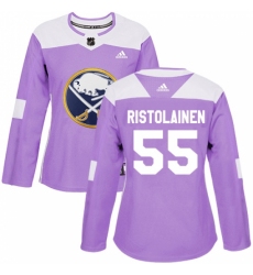 Women's Adidas Buffalo Sabres #55 Rasmus Ristolainen Authentic Purple Fights Cancer Practice NHL Jersey Women's Adidas Buffalo Sabres #55 Rasmus Ristolainen Authentic Purple Fights Cancer Practice NHL Jersey