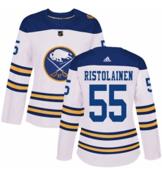 Women's Adidas Buffalo Sabres #55 Rasmus Ristolainen Authentic White 2018 Winter Classic NHL Jersey