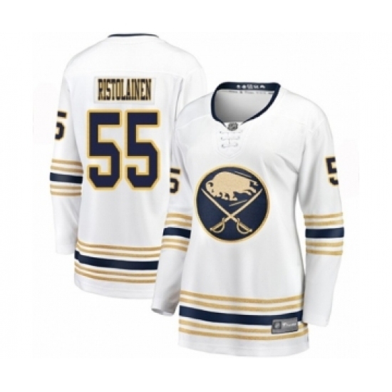 Women's Buffalo Sabres #55 Rasmus Ristolainen Fanatics Branded White 50th Season Breakaway Hockey Jersey Women's Buffalo Sabres #55 Rasmus Ristolainen Fanatics Branded White 50th Season Breakaway Hockey Jersey