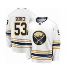 Men's Buffalo Sabres #53 Jeff Skinner Fanatics Branded White 50th Season Breakaway Hockey Jersey