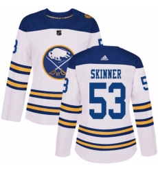 Women's Adidas Buffalo Sabres #53 Jeff Skinner White Authentic 2018 Winter Classic Stitched NHL Jersey