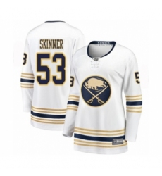 Women's Buffalo Sabres #53 Jeff Skinner Fanatics Branded White 50th Season Breakaway Hockey Jersey