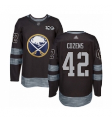 Men's Buffalo Sabres #42 Dylan Cozens Authentic Black 1917-2017 100th Anniversary Hockey Jersey