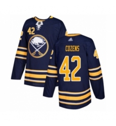 Men's Buffalo Sabres #42 Dylan Cozens Authentic Navy Blue Home Hockey Jersey