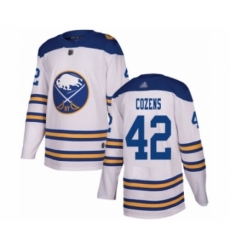 Men's Buffalo Sabres #42 Dylan Cozens Authentic White 2018 Winter Classic Hockey Jersey