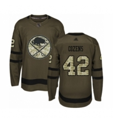 Youth Buffalo Sabres #42 Dylan Cozens Authentic Green Salute to Service Hockey Jersey