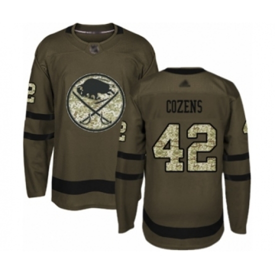 Youth Buffalo Sabres #42 Dylan Cozens Authentic Green Salute to Service Hockey Jersey Youth Buffalo Sabres #42 Dylan Cozens Authentic Green Salute to Service Hockey Jersey
