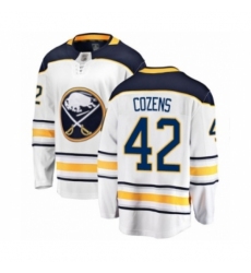 Youth Buffalo Sabres #42 Dylan Cozens Fanatics Branded White Away Breakaway Hockey Jersey