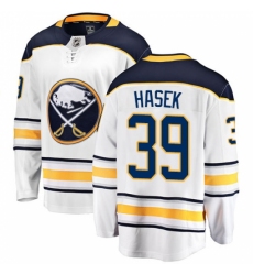 Men's Buffalo Sabres #39 Dominik Hasek Fanatics Branded White Away Breakaway NHL Jersey