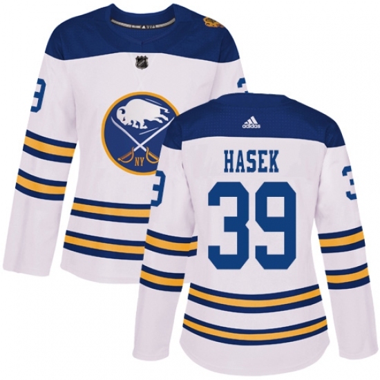 Women's Adidas Buffalo Sabres #39 Dominik Hasek Authentic White 2018 Winter Classic NHL Jersey Women's Adidas Buffalo Sabres #39 Dominik Hasek Authentic White 2018 Winter Classic NHL Jersey