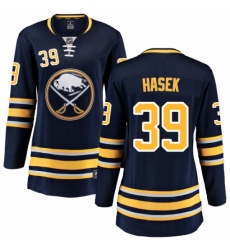 Women's Buffalo Sabres #39 Dominik Hasek Fanatics Branded Navy Blue Home Breakaway NHL Jersey