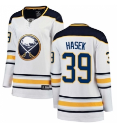 Women's Buffalo Sabres #39 Dominik Hasek Fanatics Branded White Away Breakaway NHL Jersey