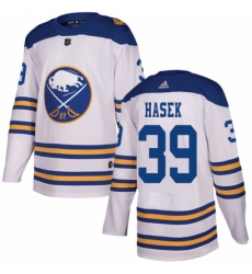 Youth Adidas Buffalo Sabres #39 Dominik Hasek Authentic White 2018 Winter Classic NHL Jersey