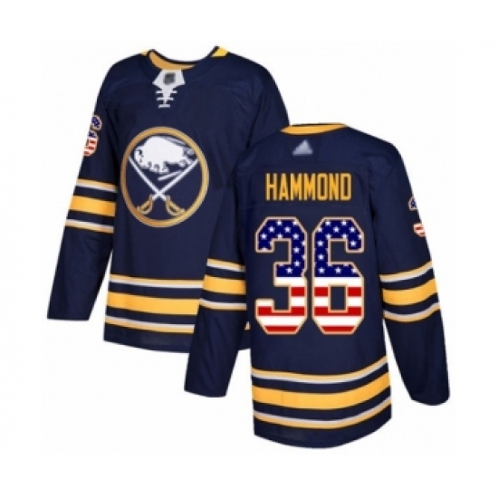 Men's Buffalo Sabres #36 Andrew Hammond Authentic Navy Blue USA Flag Fashion Hockey Jersey Men's Buffalo Sabres #36 Andrew Hammond Authentic Navy Blue USA Flag Fashion Hockey Jersey
