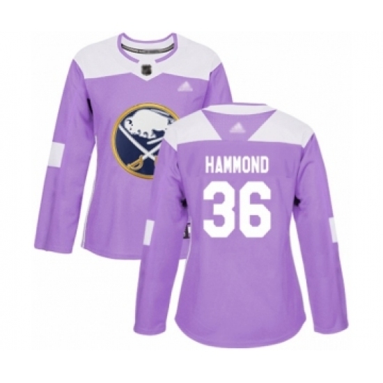 Women's Buffalo Sabres #36 Andrew Hammond Authentic Purple Fights Cancer Practice Hockey Jersey Women's Buffalo Sabres #36 Andrew Hammond Authentic Purple Fights Cancer Practice Hockey Jersey