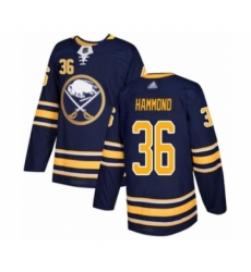 Youth Buffalo Sabres #36 Andrew Hammond Authentic Navy Blue Home Hockey Jersey