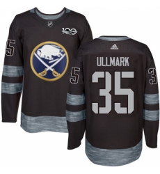 Men's Adidas Buffalo Sabres #35 Linus Ullmark Premier Black 1917-2017 100th Anniversary NHL Jersey