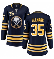 Women's Buffalo Sabres #35 Linus Ullmark Fanatics Branded Navy Blue Home Breakaway NHL Jersey