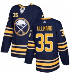 Youth Adidas Buffalo Sabres #35 Linus Ullmark Authentic Navy Blue Home NHL Jersey