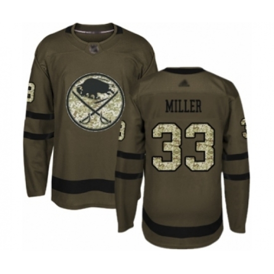 Men's Buffalo Sabres #33 Colin Miller Authentic Green Salute to Service Hockey Jersey Men's Buffalo Sabres #33 Colin Miller Authentic Green Salute to Service Hockey Jersey