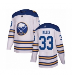 Men's Buffalo Sabres #33 Colin Miller Authentic White 2018 Winter Classic Hockey Jersey