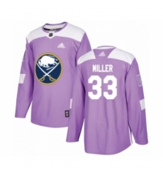 Youth Buffalo Sabres #33 Colin Miller Authentic Purple Fights Cancer Practice Hockey Jersey