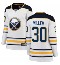 Women's Buffalo Sabres #30 Ryan Miller Fanatics Branded White Away Breakaway NHL Jersey