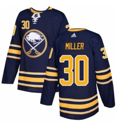 Youth Adidas Buffalo Sabres #30 Ryan Miller Premier Navy Blue Home NHL Jersey