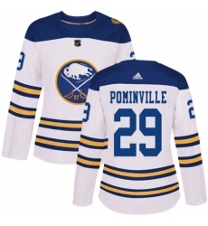 Women's Adidas Buffalo Sabres #29 Jason Pominville Authentic White 2018 Winter Classic NHL Jersey
