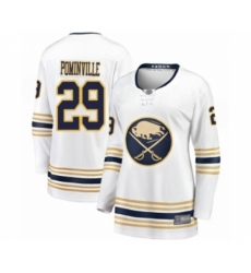 Women's Buffalo Sabres #29 Jason Pominville Fanatics Branded White 50th Season Breakaway Hockey Jersey