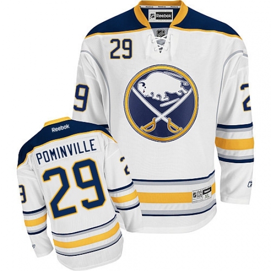 Women's Reebok Buffalo Sabres #29 Jason Pominville Authentic White Away NHL Jersey Women's Reebok Buffalo Sabres #29 Jason Pominville Authentic White Away NHL Jersey