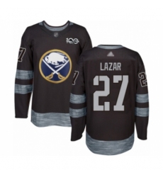 Men's Buffalo Sabres #27 Curtis Lazar Authentic Black 1917-2017 100th Anniversary Hockey Jersey