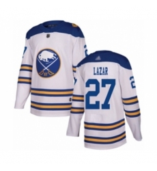 Youth Buffalo Sabres #27 Curtis Lazar Authentic White 2018 Winter Classic Hockey Jersey