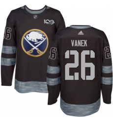 Men's Adidas Buffalo Sabres #26 Thomas Vanek Premier Black 1917-2017 100th Anniversary NHL Jersey