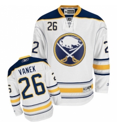 Men's Reebok Buffalo Sabres #26 Thomas Vanek Authentic White Away NHL Jersey